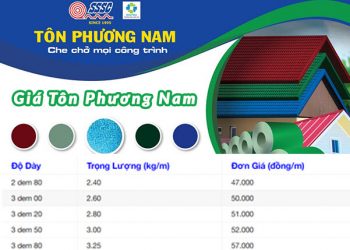 Bảng giá tôn Phương Nam