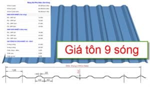 Tôn 9 Sóng : Báo Giá + Quy Cách + Kích Thước Tole 9 Sóng