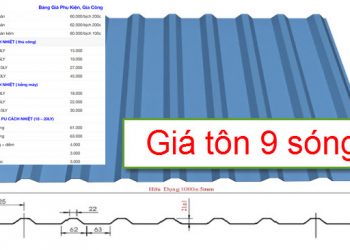 Giá tôn 9 sóng vuông