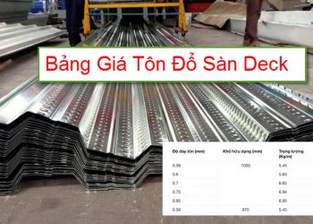 Bảng giá tôn đổ sàn deck