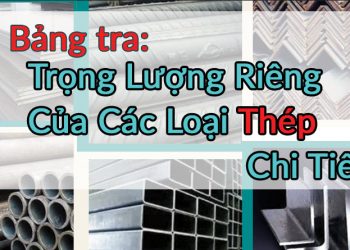 Bảng tra trọng lượng riêng của thép