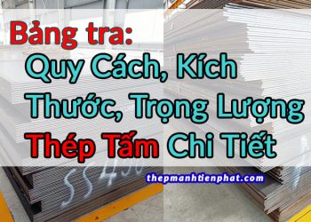 Bảng tra trọng lượng thép tấm