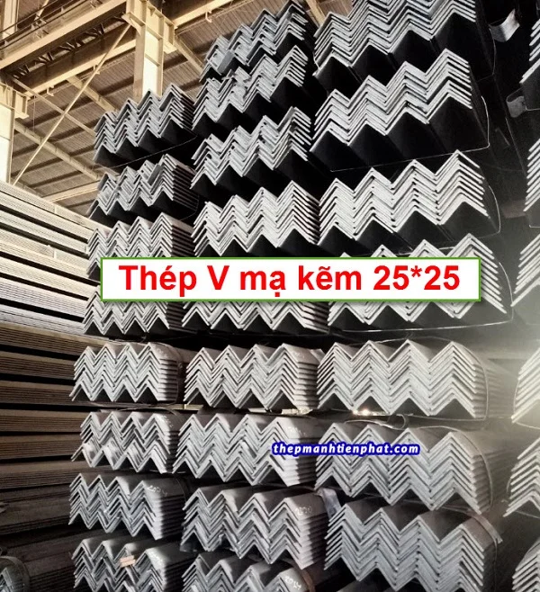 Thép v mạ kẽm 25x25 Thép v mạ kẽm 25x25