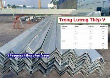 Trọng lượng thép hình chữ V