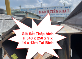 Giá Sắt Thép hình H 340 x 250 x 9 x 14 x 12m Tại Bình Dương