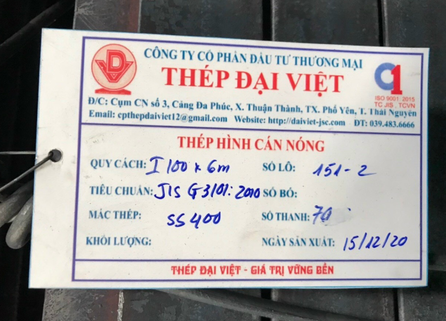 Giá sắt thép hình Đại Việt