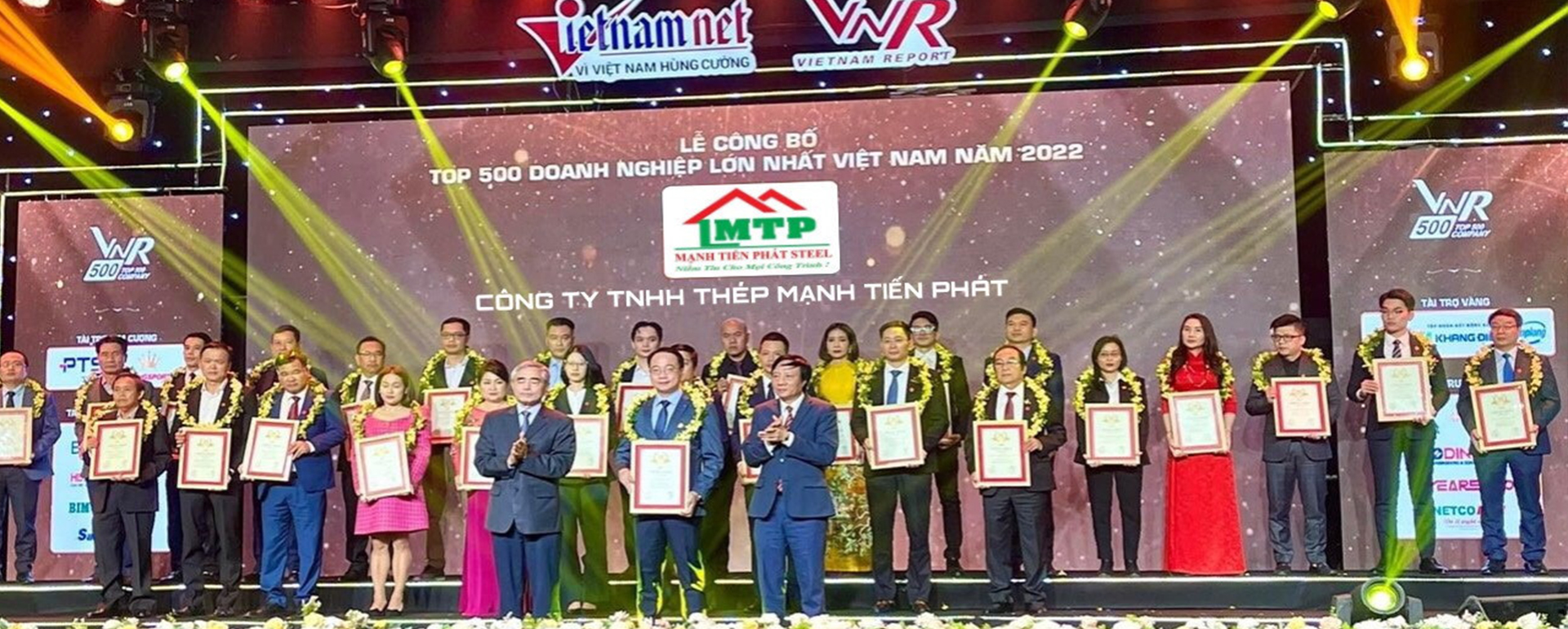 Thép Mạnh Tiến Phát đạt top 500 doanh nghiệp lớn nhất Việt Nam năm 2022