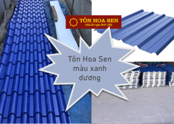 Giá tôn Hoa Sen màu xanh dương mới nhất hiện nay - Ưu đãi cực lớn