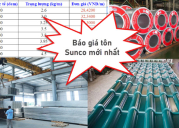 Báo giá tôn Sunco mới nhất hôm nay