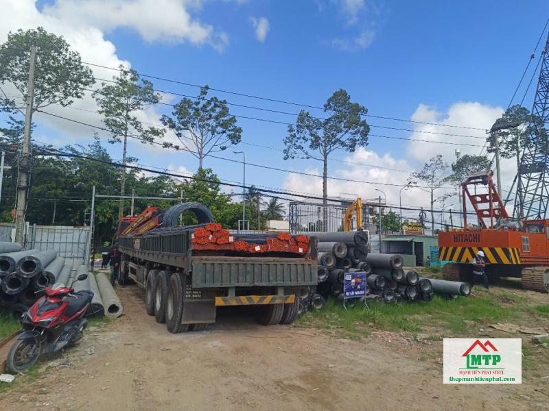 Thép Mạnh Tiến Phát giao 50 tấn thép xây dựng Miền Nam về công trình ở TP Cao Lãnh - Đồng Tháp đảm bảo đủ thép, đồng bộ quy cách cho toàn dự án