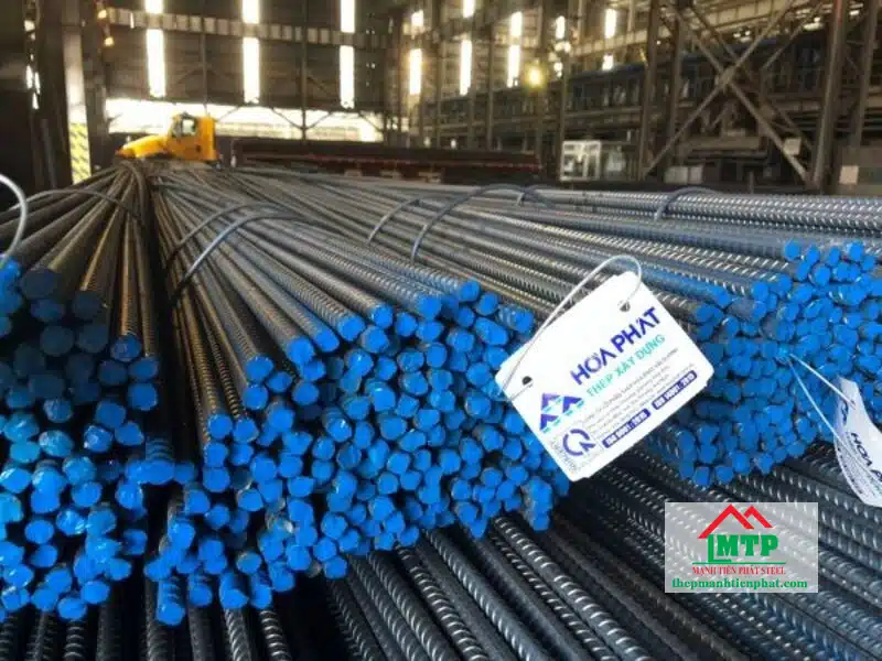 Thép cây gân Hòa Phát là sản phẩm phổ biến trong các công trình