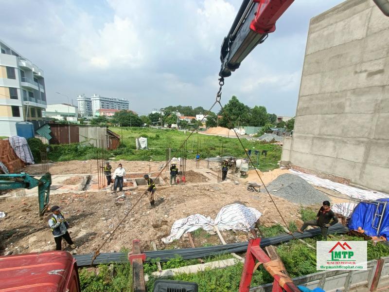 Công trình nhà phố 3 tầng tại Bình Dương nên chọn thép Việt Nhật D10 - D14 làm cột